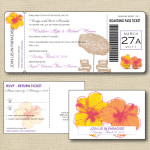 Boarding Pass and RSVP Postcard