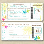 Invitation and Rsvp Return Ticket