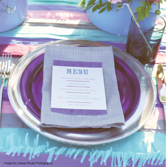 Fringe inspired Menu Card